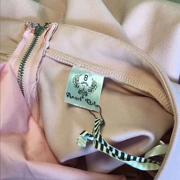 Angel biba A Line Round Neck Pink Backless Prom/ Homecoming Dresses Sz. 8 NWt - Picture 8 of 8